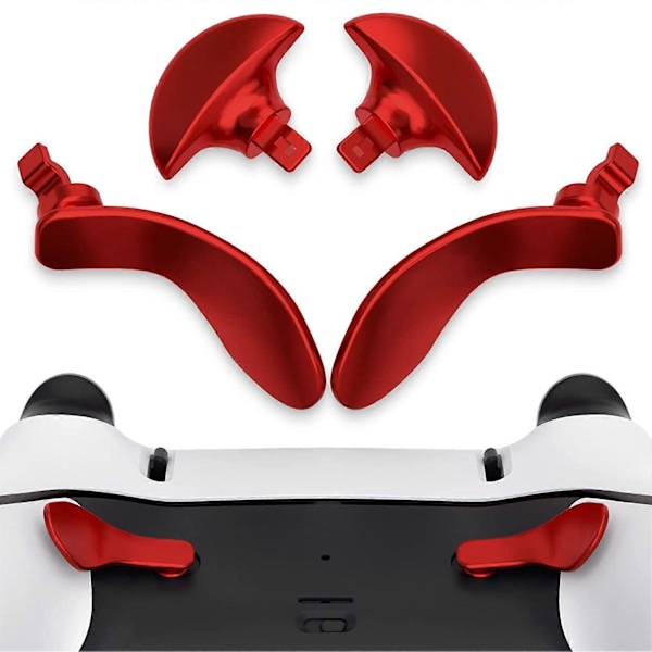 4 st Spelkontroll Bakre Paddlar Professionell Ersättning Metall Bakre Knappar för PS5 Edge Controller[HK] Red