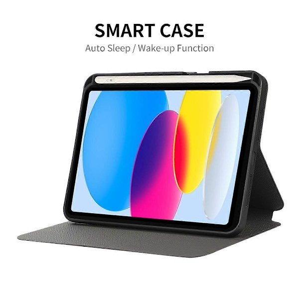 ENKAY PU Läder Smart Fodral för iPad 10:e Gen 10.9 2022[HK] Pink