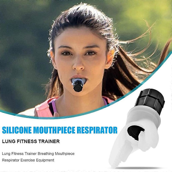 Spirometri Andningsövningsenhet Lungtränare med Justerbart Motstånd Lungkapacitet Bukstyrka[HK] White