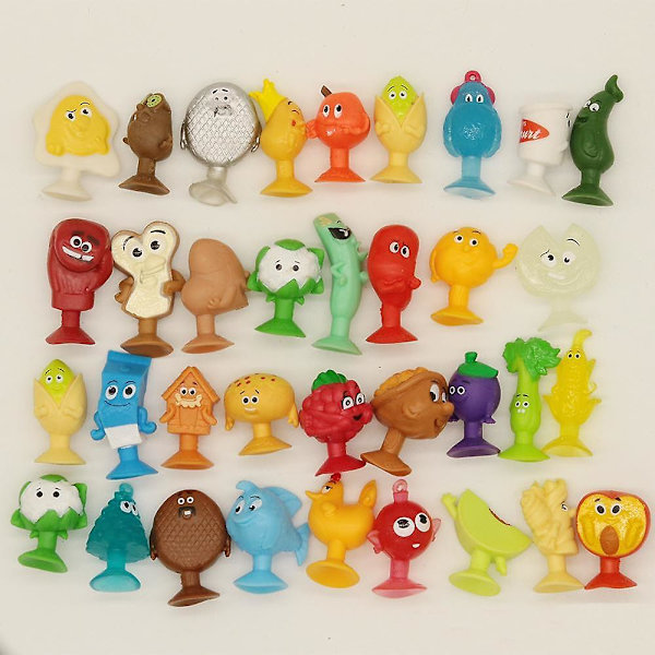 Kuuma myynti Stikeez Mini Vegetable Sucker Dolls Toy 10-30kpl Lapset Cartoon Hedelmät Eläimet Kapseli Toimintahahmo Lelut Pojille Tytöille Lahja Lapselle[HK] 10Pcs Random