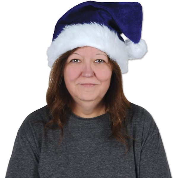 Unisex Pludset Juletræshue C Festlige Festartikler, Juletema Nyhedshovedbeklædning, Forklædning[HK] Blue Santa
