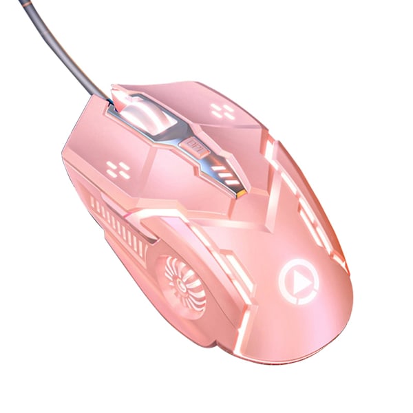 G5 Kablet Mus RGB Baggrundslys Lydløs Computertilbehør Ergonomisk USB 3200DPI E-Sports Mekanisk Mus til Laptop[HK] Pink
