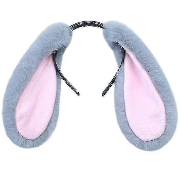 Nydelig Hårbøyle Plysj Lange Kaninører Hodeplagg Hårbånd Cosplay Hårtilbehør For Bursdagsfest[HK] Pink
