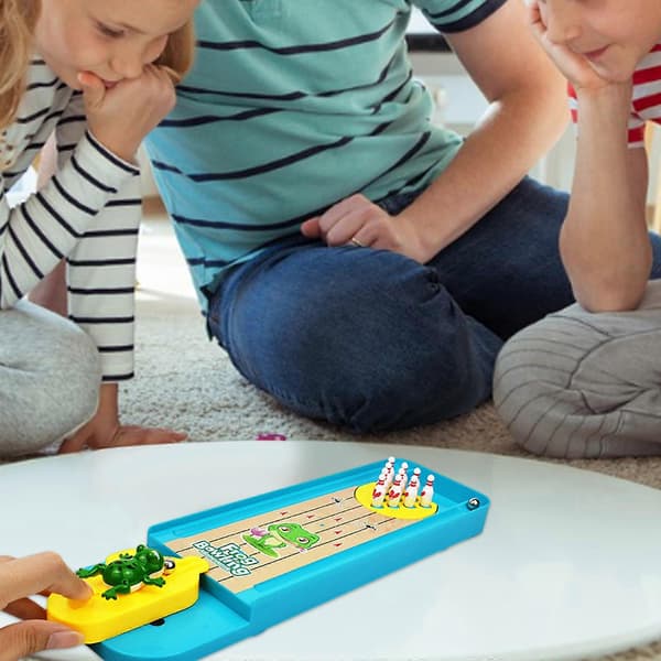 Bordsgroda Bowling Spel Lindra Stress Barn Inomhus Spel Launcher Leksaker[HK]
