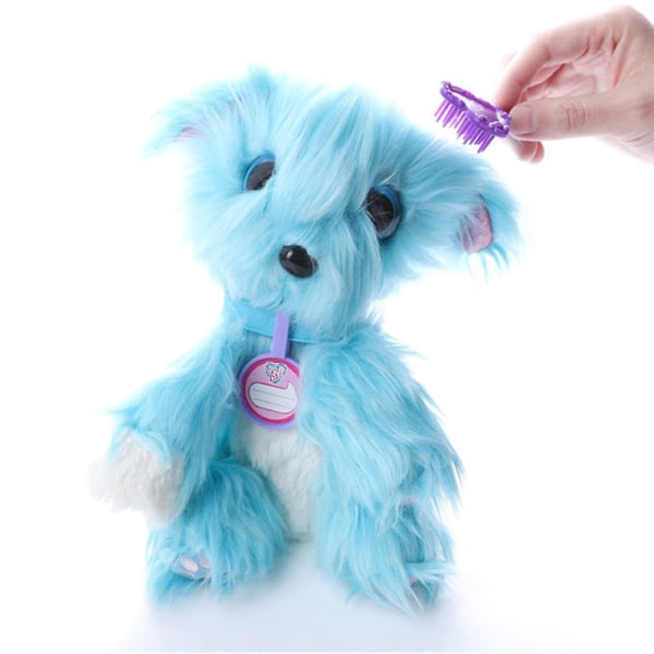 Små levende kjæledyr Scruff-a-luvs Plysj Mystery Rescue Pet Pet Pet Leke Kanin Hund Katt,overraskelse Katt Bath Hunde Plysj Leke[HhkK] Blue dog