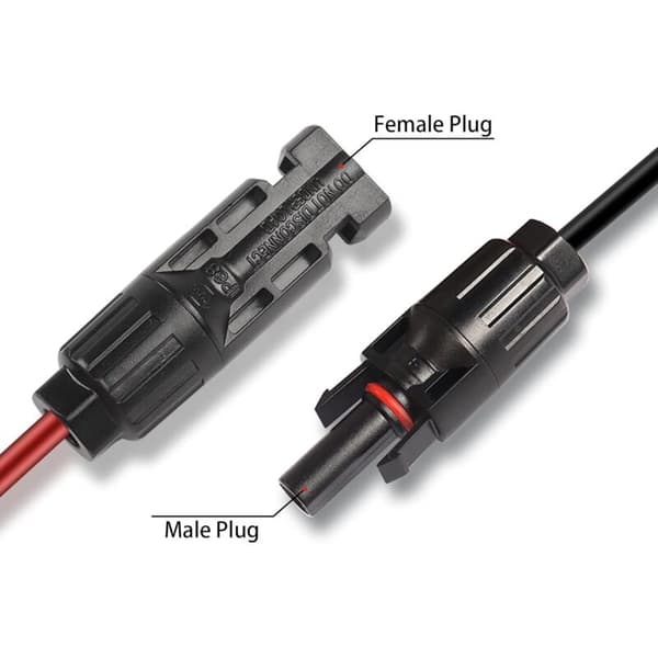 Solcellepanelkontakt til XT60 12AWG adapterkabel, for bærbar bobil solcellekraftstasjon solcellegenerator - 1,5M 4,9Ft[HK]