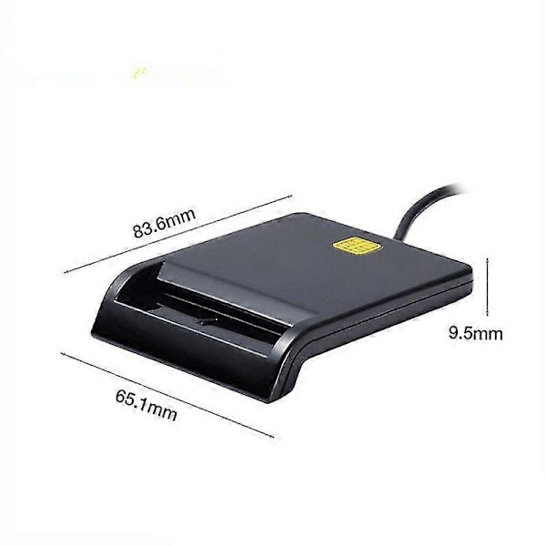 ATM ID-kortläsare USB Smart Card Reader, Svart[HK]