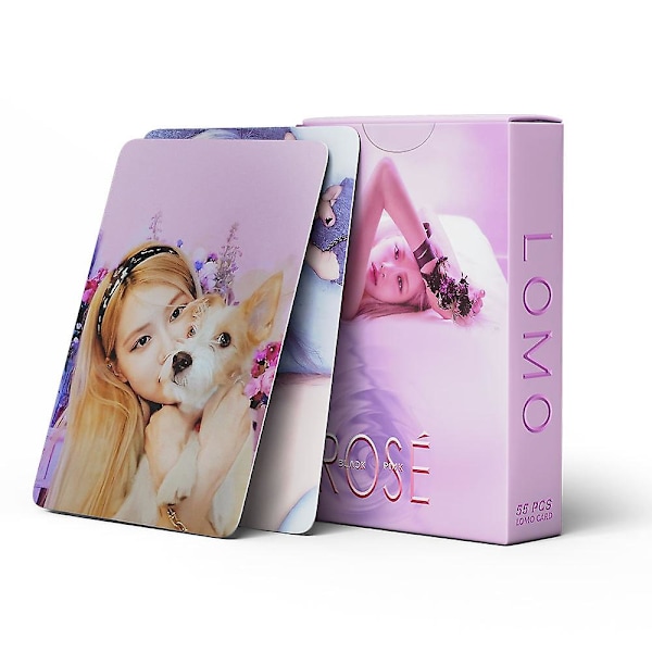 55 kpl Kpop Black Pink Rose valokuvakortti Black Pink Lomo -kortteja fanilahjaksi [HK]