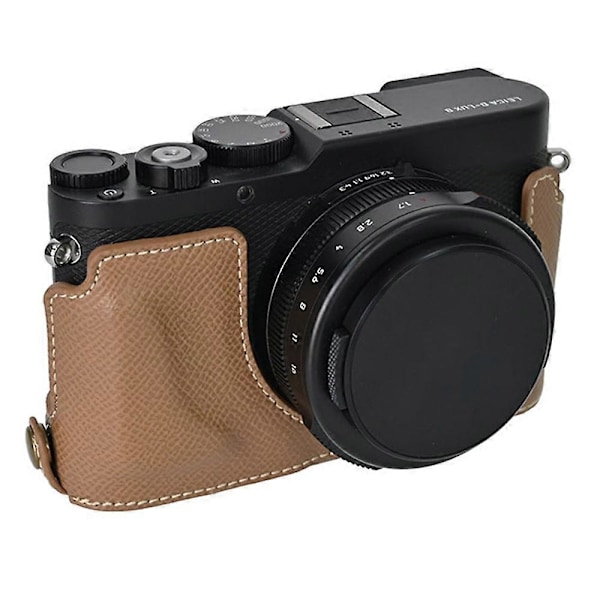 Leica D-Lux 8 Kamerakotelo PU Nahkainen Suojakotelo - Vihreä[HK] Khaki Multicolor