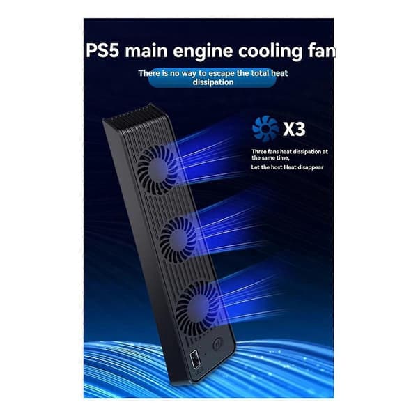 Stille ventilator til spillekonsol med børsteløs motor og LED-lys [HK]