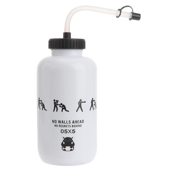 Pyöräilyyn sopiva vesipullo, jossa on pitkä pillari, suuri vesipullo, retkeilyyn sopiva vesipullo [HK] White 20*10cm