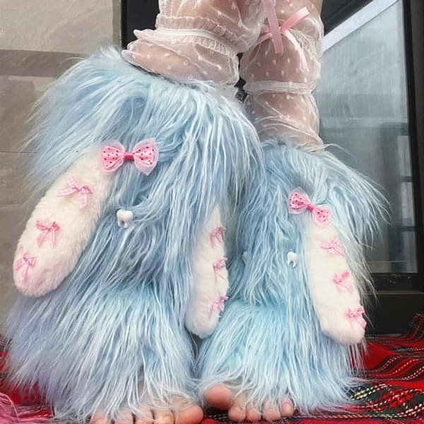 Långa stövlar Carnival Guard Pälsfoder Skydd Par JK Uniform Rosa[HK] Blue