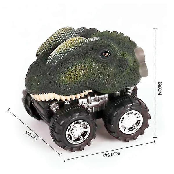 4 stk. træk-tilbage-biler Dino-legetøj til 3+ drenge småbørn T-Rex-spil lastbiler [HK]