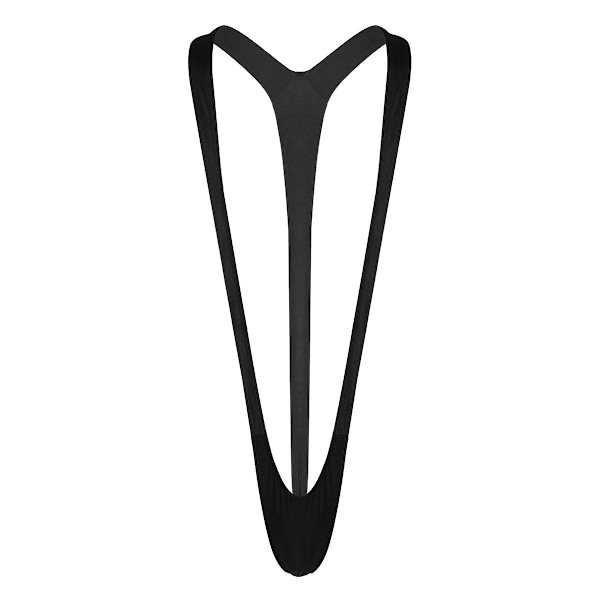 Fluorescerende Mankini - Elastisk Badedrakt for Menn [HK] One Size Black