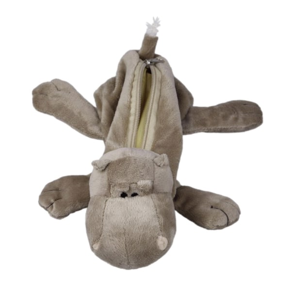 Plys dyrepenalhus Kosmetisk taske Papirartikler Pentaske Nyhed Blyantpose Udstoppet dyretaske til kontorbørn[HK] Length 27cm Hippopotamus