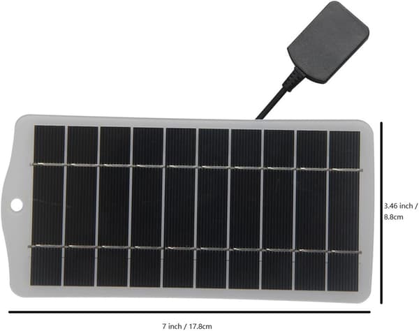 Solpaneloplader til camping, bærbar soloplader, 5V soloplader til telefoner, 2,5W monokrystallinsk solpaneloplader, sol C[HK] Creamy