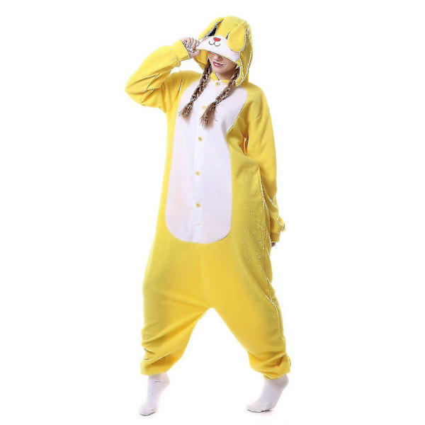 Keltainen kani -yöasu, eläinyöasu, yksisarvinen -yöasu, Pegasus -asu, kigurumi -yöasu, Halloween -cosplay [HK] M