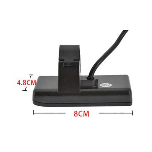 S866 Sähköpyörän LCD-näyttö Sähköskootterin näyttömittari Ohjauspaneeli vedenpitävällä pistokkeella an[HK] black