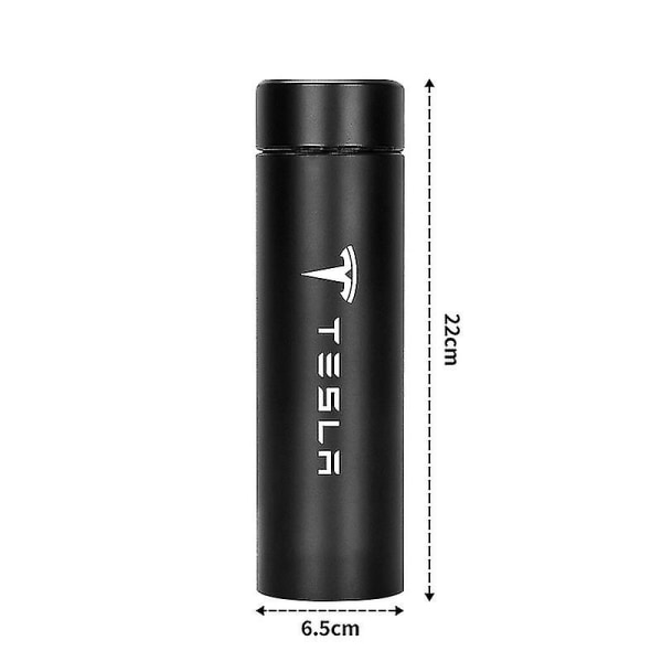 Stor kapacitet 304 rostfritt stål Vakuum thermal kolv termos för Tesla Model 3 Model X Model S Model Y Biltillbehör[HK] Black