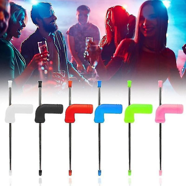 HK 1 Pak Øl Snorkel Strå Øl Hopper Tragt Dobbelt Snorkel Drikke Øl Bar Værktøjer Festlig Party Dispenser Øl Haner White
