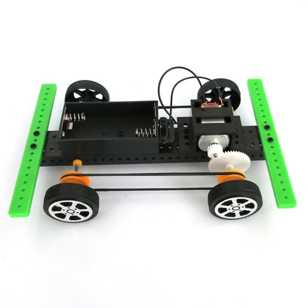 DIY-montert elektrisk 4WD-bilmodell for kjøretøy Vitenskap Undervisning Utdanning Barneleke[HK]