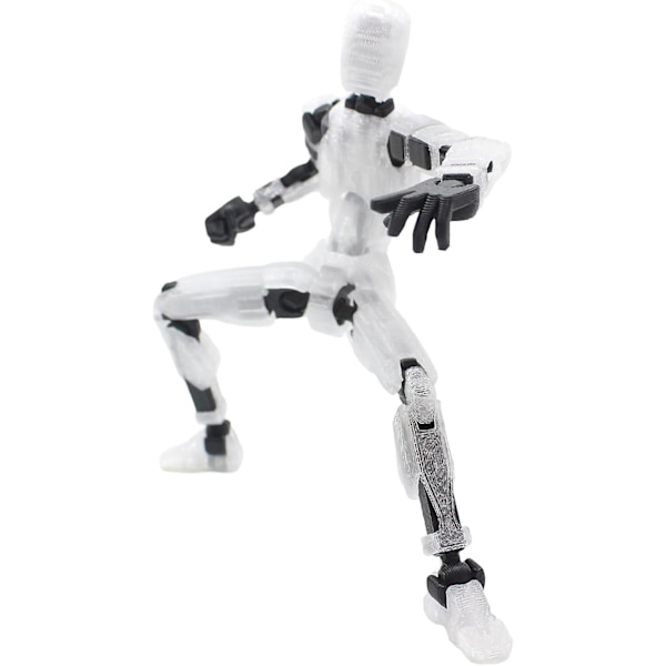 T13 Actionfigur, Titan 13 Actionfigur, 3D-trykt multi-leddet bevægelig T13 Actionfigur, Lucky 13 Actionfigur Dekoration til skrivebordet Gave[HK] Transparent
