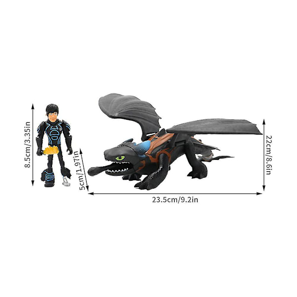 Hur man tränar din drake filmfigur figur skrivbordsdekor hem DIY nattfurie samlarobjekt leksak[HK] C