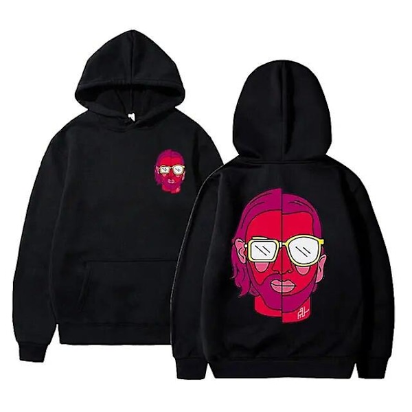 Le Monde Chico Print Oversized Hoodie Miesten Albumi Pnl Ranskalainen Rap Hip Hop Hupparit Miehet Naiset Muoti Pusero Verrypuku Streetwear Musta[HK] XL