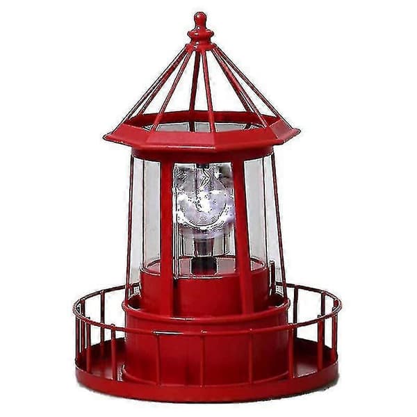 LED-aurinkoenergialla toimiva majakka, 360 astetta pyörivät pihavalot[HK]