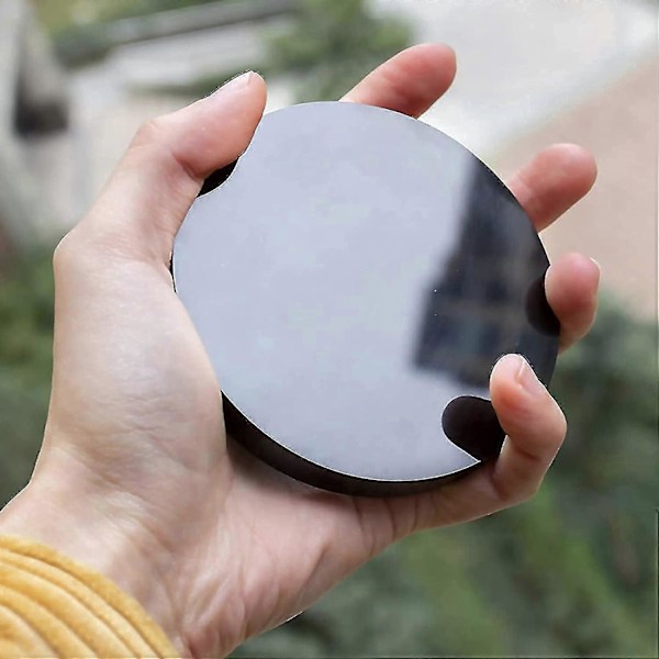 Sort Obsidian Spåspeil, Naturlig Sort Obsidian Spåspeil for Feng Shui med Stativ, Yoga Energi Speil Interiør [HK]