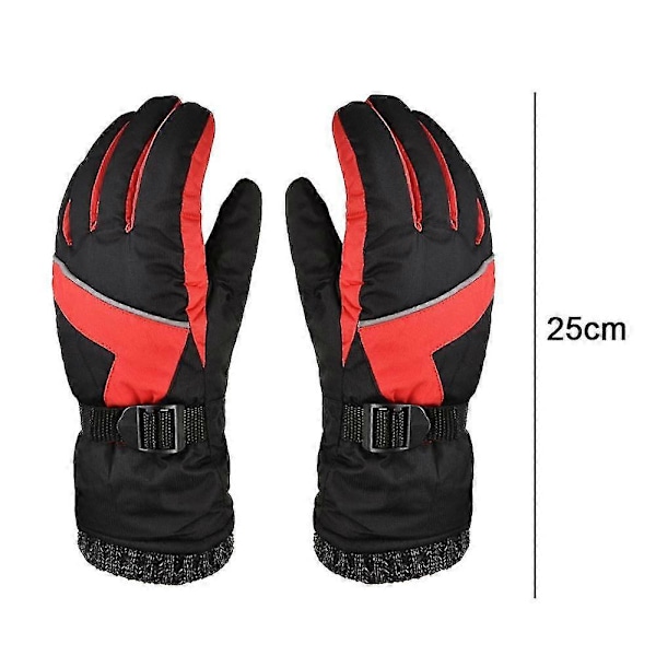 Touchscreen Varme Vandtætte Ridehandsker Tykkere Voksen Kolde Vinter Udendørs [HK] Style2 Black