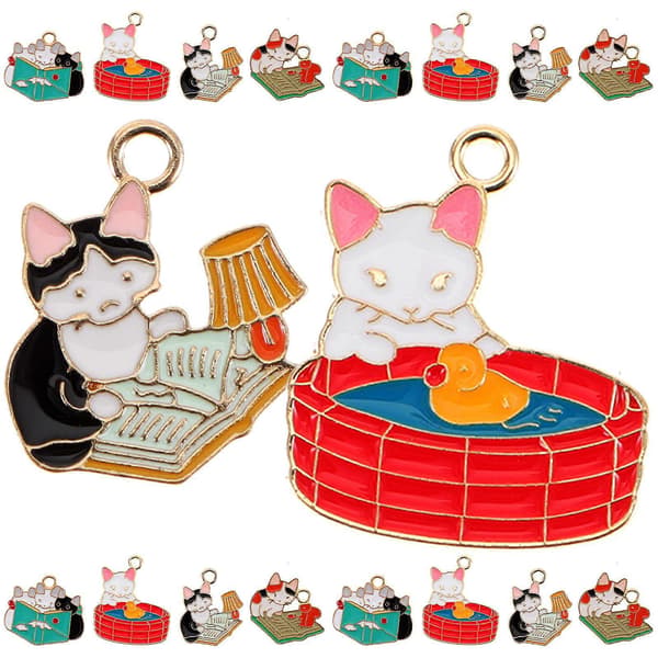 Katt Hänge Accessoar Koreansk Stil Legering för Dekorationsbruk 20st[HK]