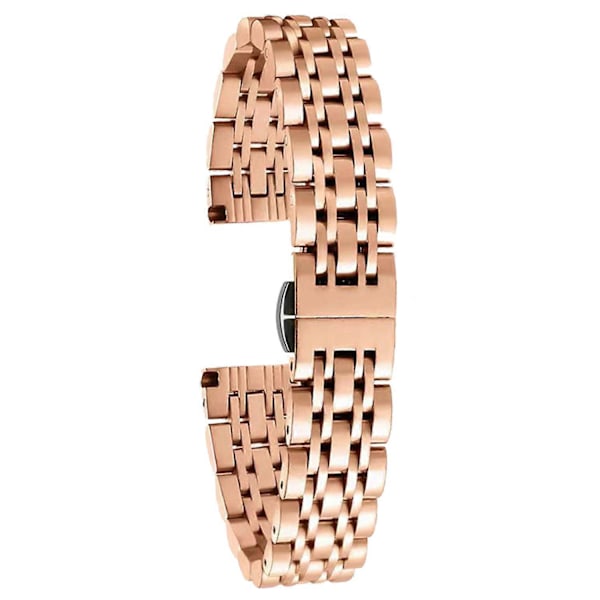 Til Garmin Lily 2 Urrem 7-Perler 14mm Rustfrit Stål Udskiftningsrem [HK] Rose Gold