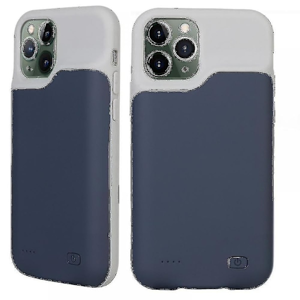 6200mah Akun Latauskotelo iPhone 11/11 Pro/11 Pro Maxille, Ladattava Täysi Paketti Kannettava Ex[HK] For iPhone 11-6.1inch Blue