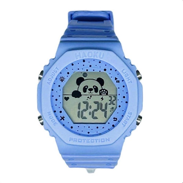Nyt Studenterur Panda Version Simpelt Par Elektronisk Ur [HK] blue