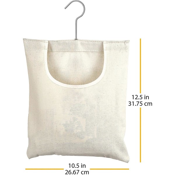 HK Praktisk klesklypepose - rommer 100 mellomstore klesklyper, slitesterkt polyestermateriale, krok
