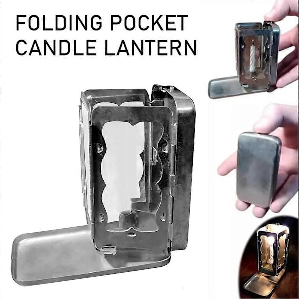Hopfällbar Mini Lykta Kompakt Ljuslykta för Vandring, Camping och Resor [HK] 2pcs