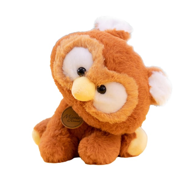 Gosedjur söt form skakande huvud design mjukt material fylld djurdocka för present Jiyuge[HK] 20cm Owl
