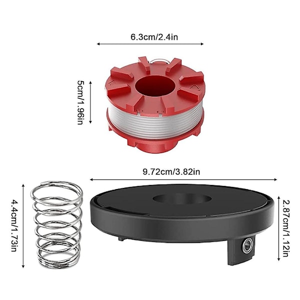 For Einhell CE-CT 36  /  30 Li E-Solo  /  Agillo 36  /  255 BL  /  Agillo 18  /  200 Gressklipper Spole[HK] Style 3 Multicolor
