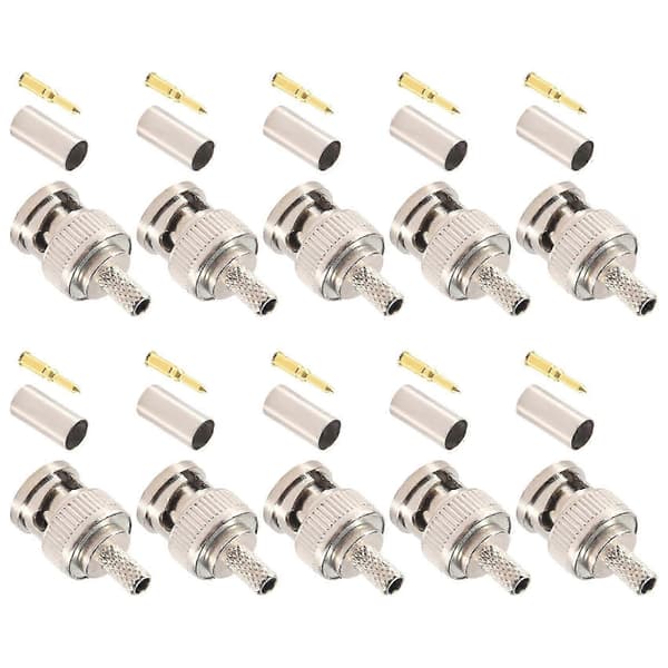 10 uppsättningar 3-delade BNC hane RG58 plugg crimpkontakter[HK]