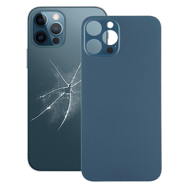 Enkelt Erstatnings Batterideksel Bak for iPhone 12 Pro Max[HK] Blue