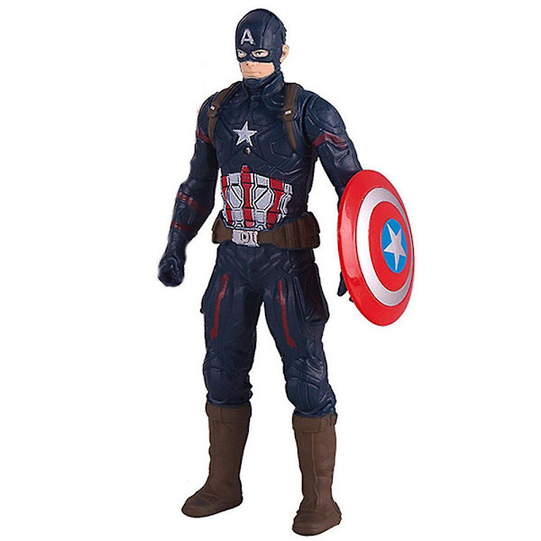 Spider-Man Actionfigurer Leksak Dockor Dekor Superhjälte Avengers Iron Man Hulk Captain America Barn Pojkar Flickor Present[HK] Captain America