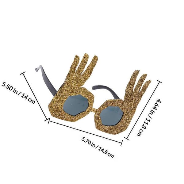 Maskeradparty Roliga OK Fingerformade Glasögon 2-pack [HK]