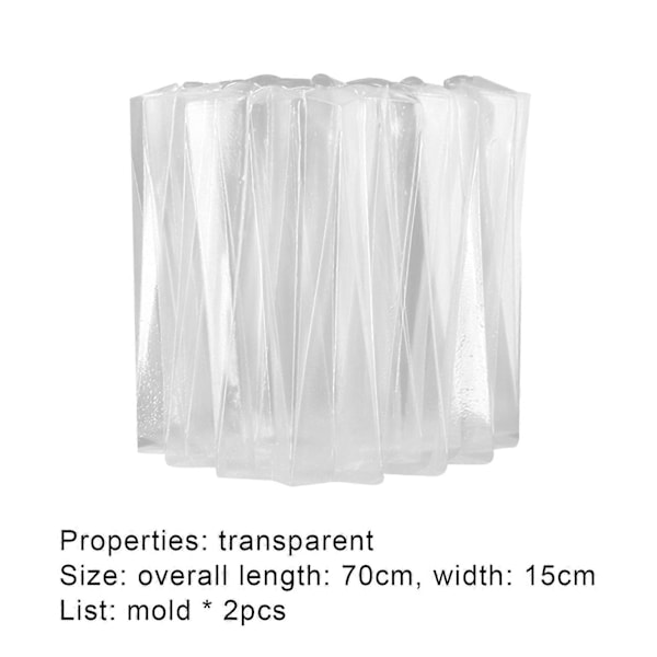 2 st Kakform 3D Triangelmönster Stretchig Enkel Användning Unik Origami Design Kakdekorationsform för Kök[HK] Transparent