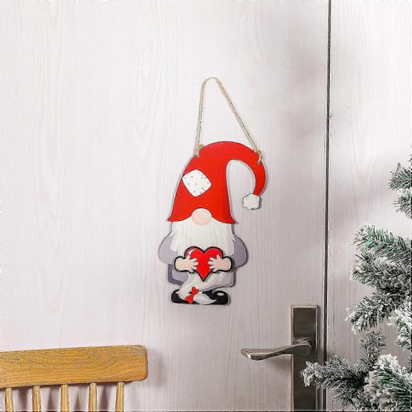Utbytbara tillbehör Träskylt med jultomte [HK]