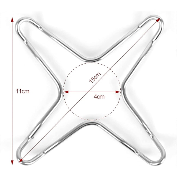 HKK  2 st gasringreducerare, rostfritt stål gasspispannsupport trivet spisplatta gasspisplatta galler Lh-1