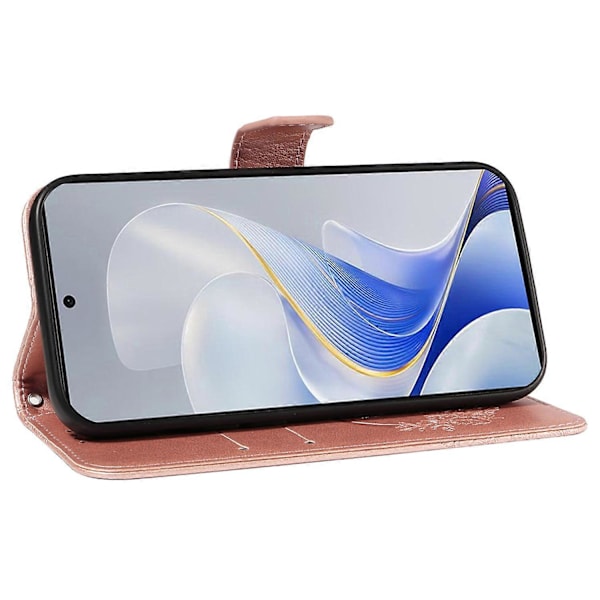 Kotelo vivo S19 5G/V40 5G -puhelimelle, lompakkomallinen, iskunkestävä, kukkakuvioinen perhosnahkainen puhelinkotelo [HK] Style F Multicolor