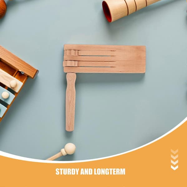 Orff Instrument Trärattsnurra för Lek 2 st Trä Ljudmakare [HK]