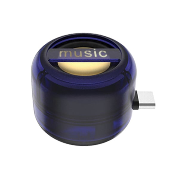 Mini Högtalare Plug-and-play Mobiltelefon Högtalarförstärkare Portabel Subwoofer Ljudbox för Hemmakontor[HK] Blue