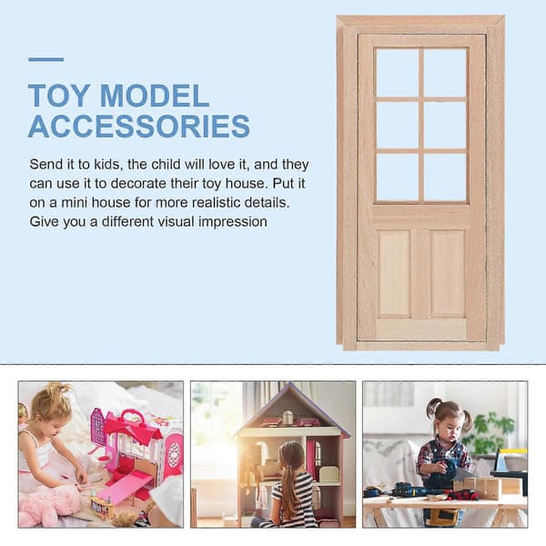 Wwawa Dörrmodell Prydnad Trä Mini Möbel Ornament 1Set för Dekor[HK]